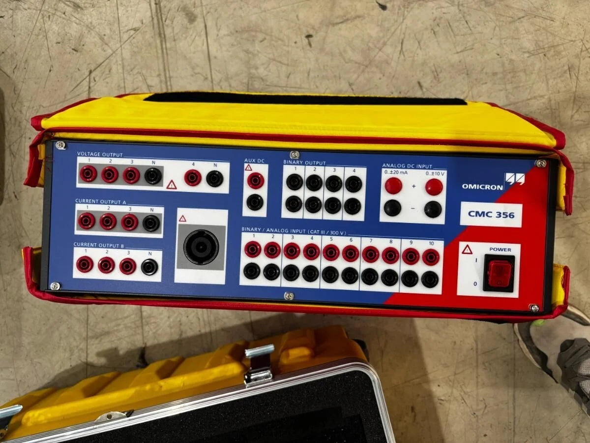 OMICRON CMC 356 Protection Relay Tester + Calibration Cert & Full Cable Set