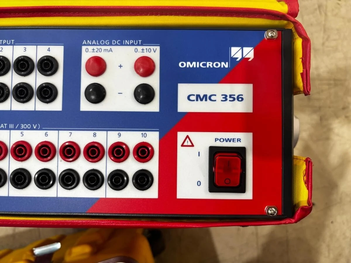 OMICRON CMC 356 Protection Relay Tester + Calibration Cert & Full Cable Set