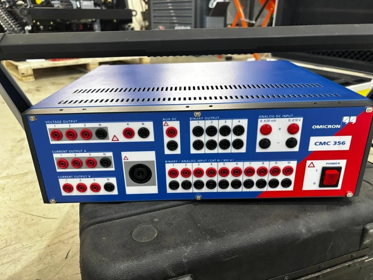 OMICRON CMC 356 Protection Relay Tester + Calibration Cert & Full Cable Set